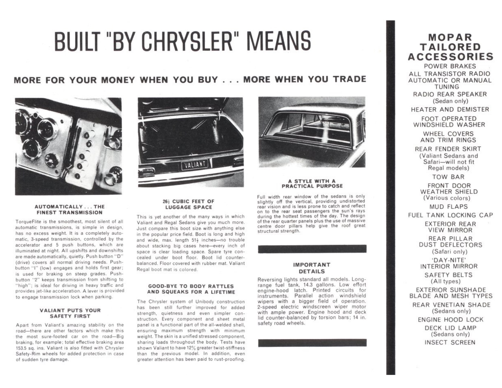 1964 Chrysler AP5 Valiant Brochure Page 1